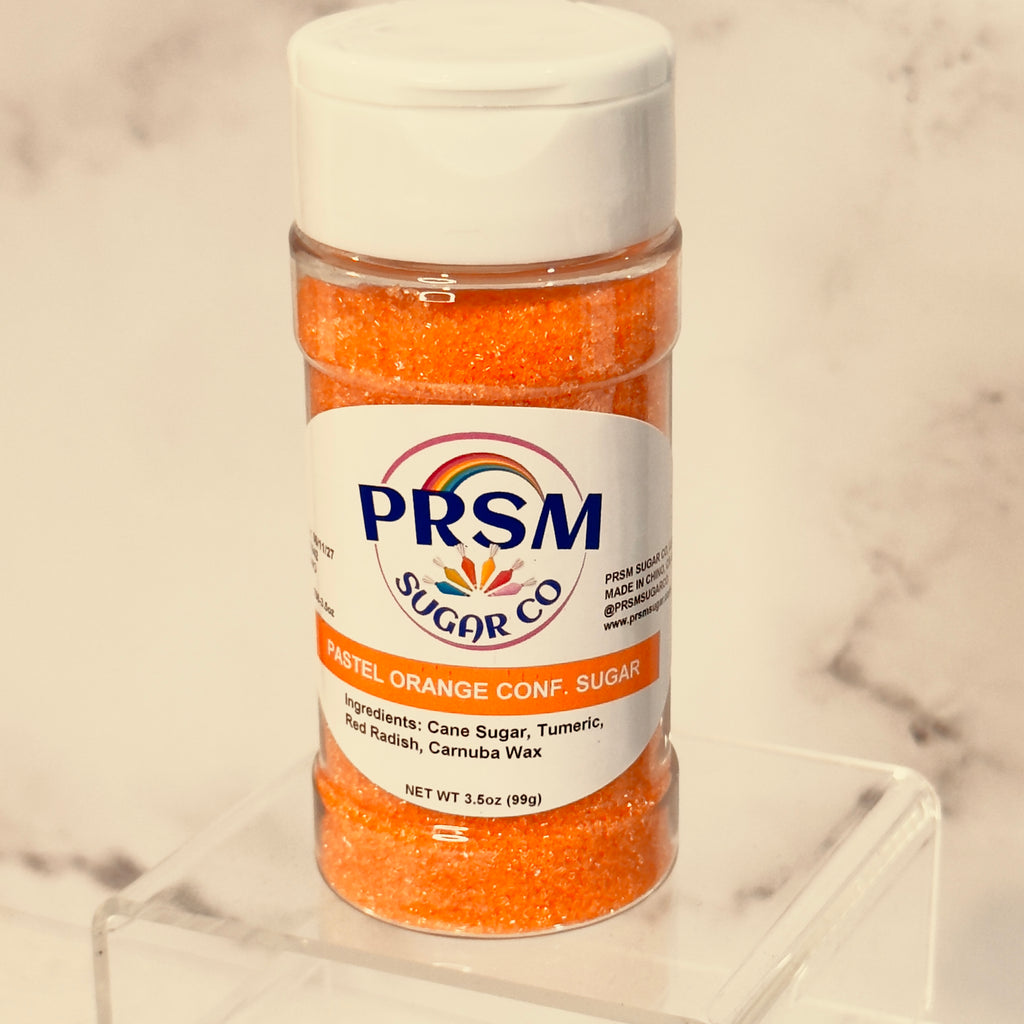 Pastel Orange Confectioner's Sanding Sugar (Small Crystals)