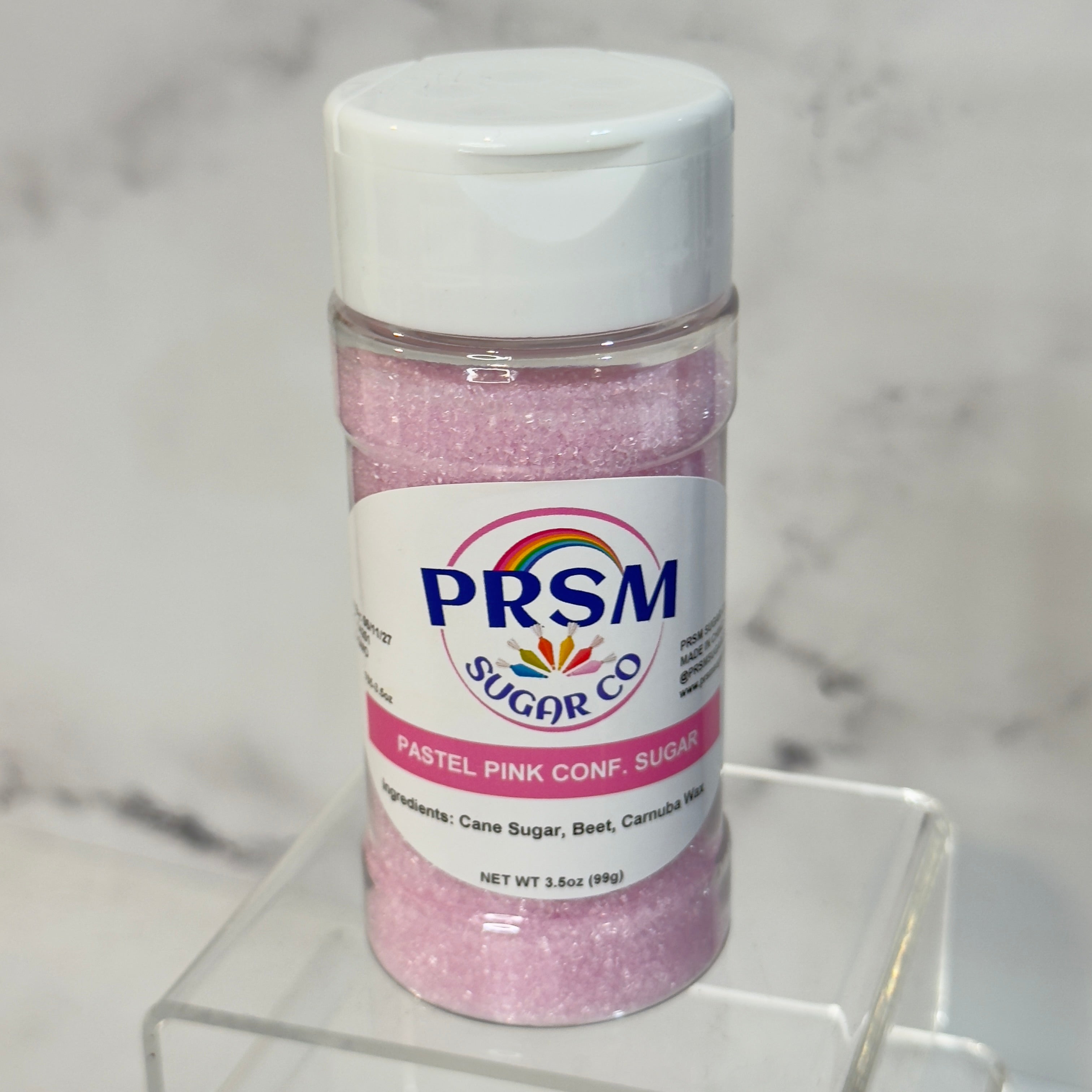 Pastel Pink Confectioner's Sanding Sugar (Small Crystals)