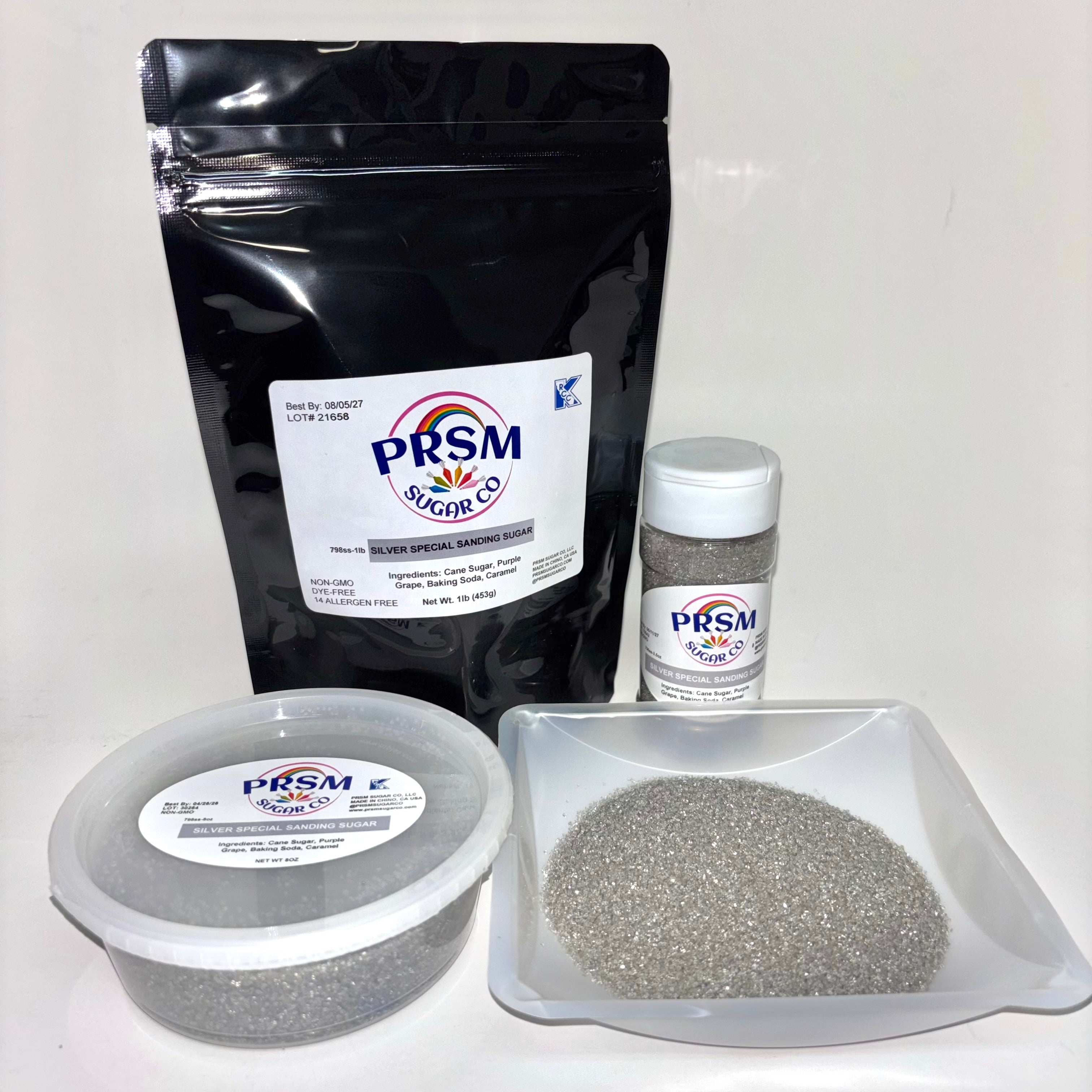 Silver Shine Special Sanding Sugar (Medium Crystals) - 3.5 oz
