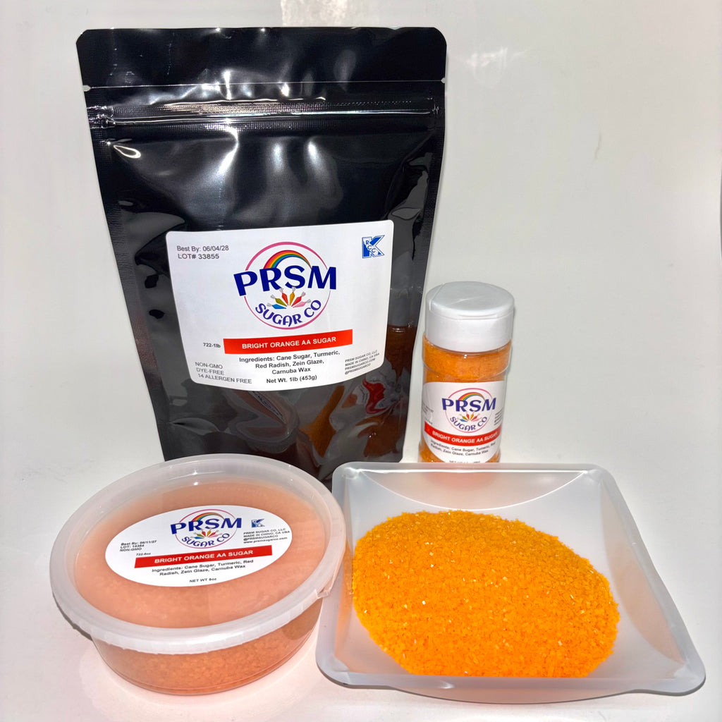 Bright Orange Confectioner's AA Sugar (Large Crystals)
