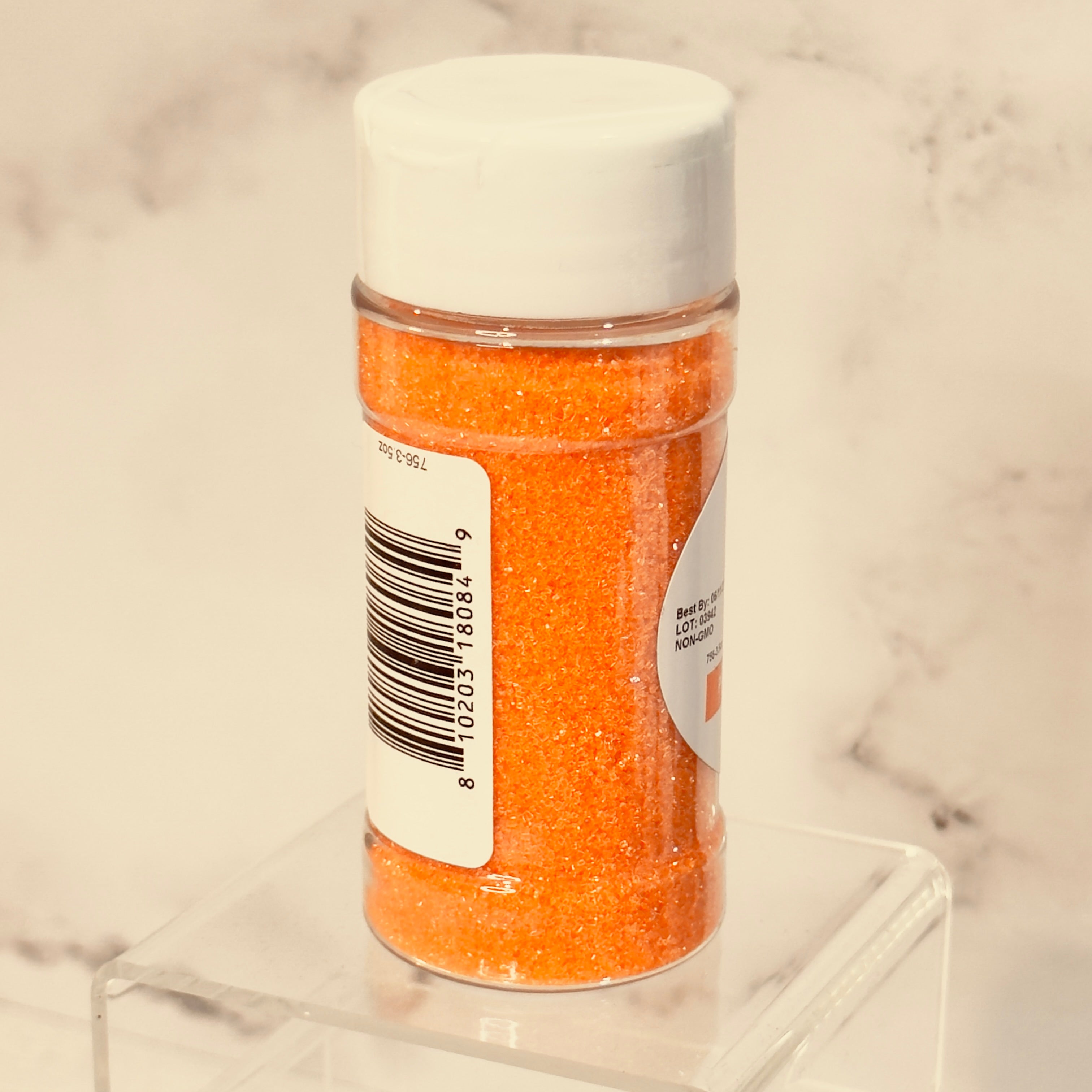 Pastel Orange Confectioner's Sanding Sugar (Small Crystals)