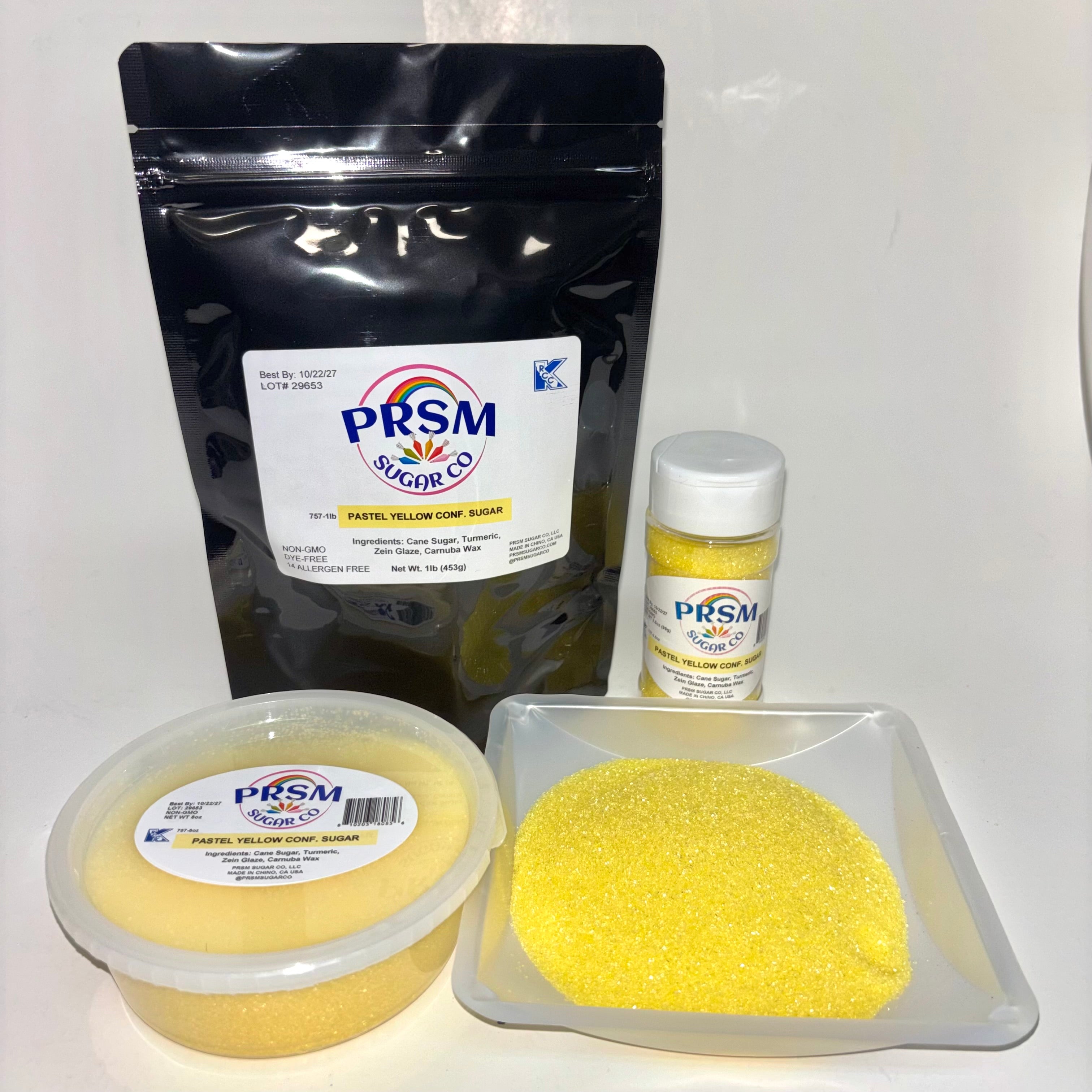 Pastel Yellow Confectioner's Sanding Sugar (Medium Crystals)