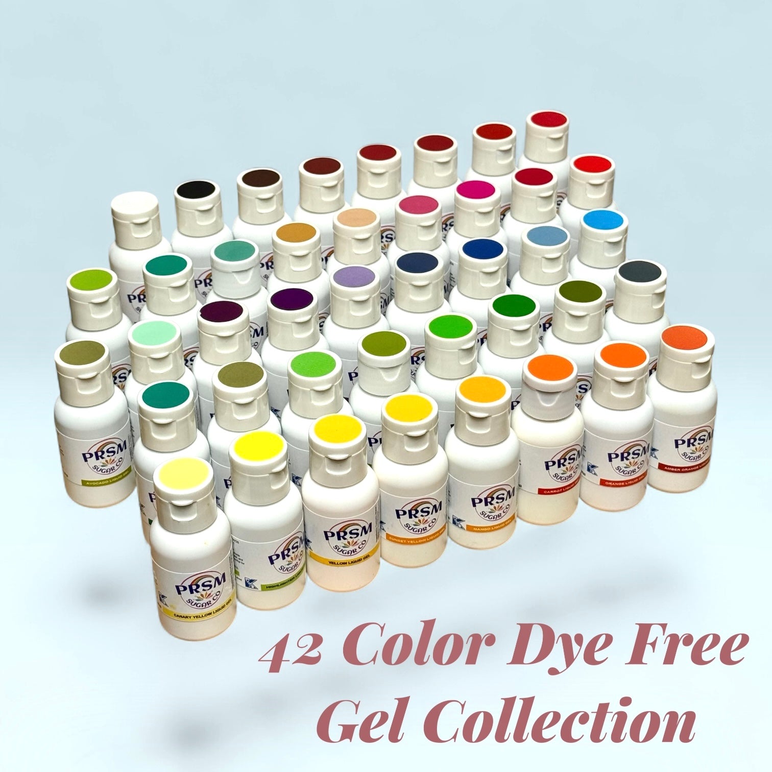 42 Color Dye Free Food Color Liquid Gel Collection