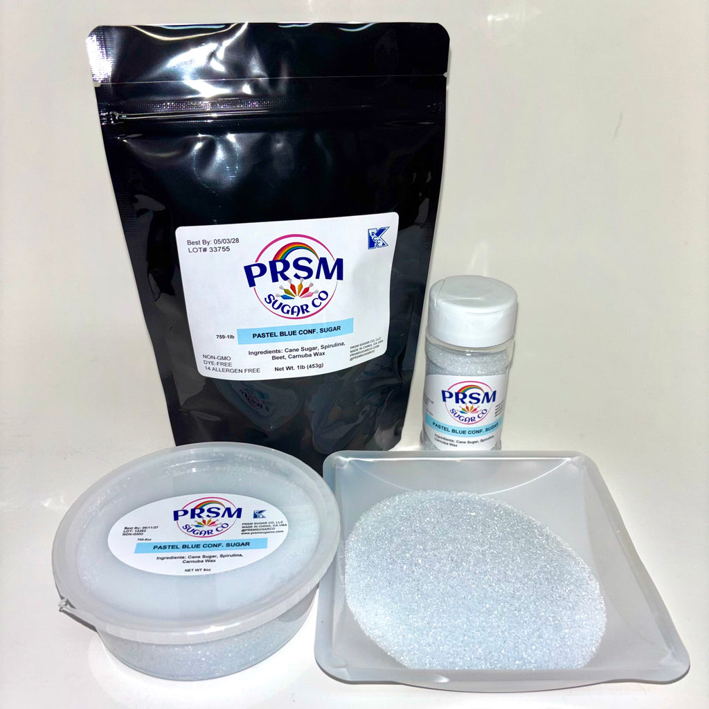 Pastel Blue Confectioner's Sanding Sugar (Small Crystals)