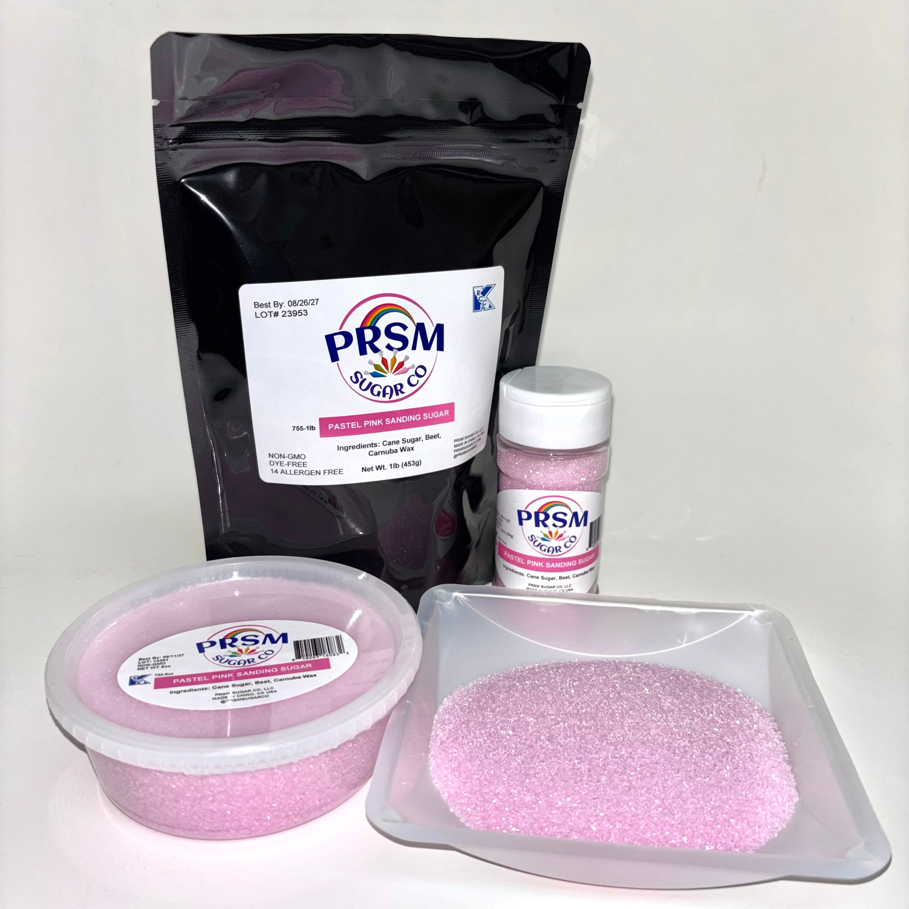 Pastel Pink Confectioner's Sanding Sugar (Small Crystals)