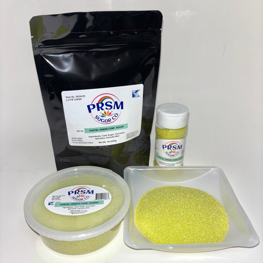 Pastel Green Confectioner's Sanding Sugar (Small Crystals)