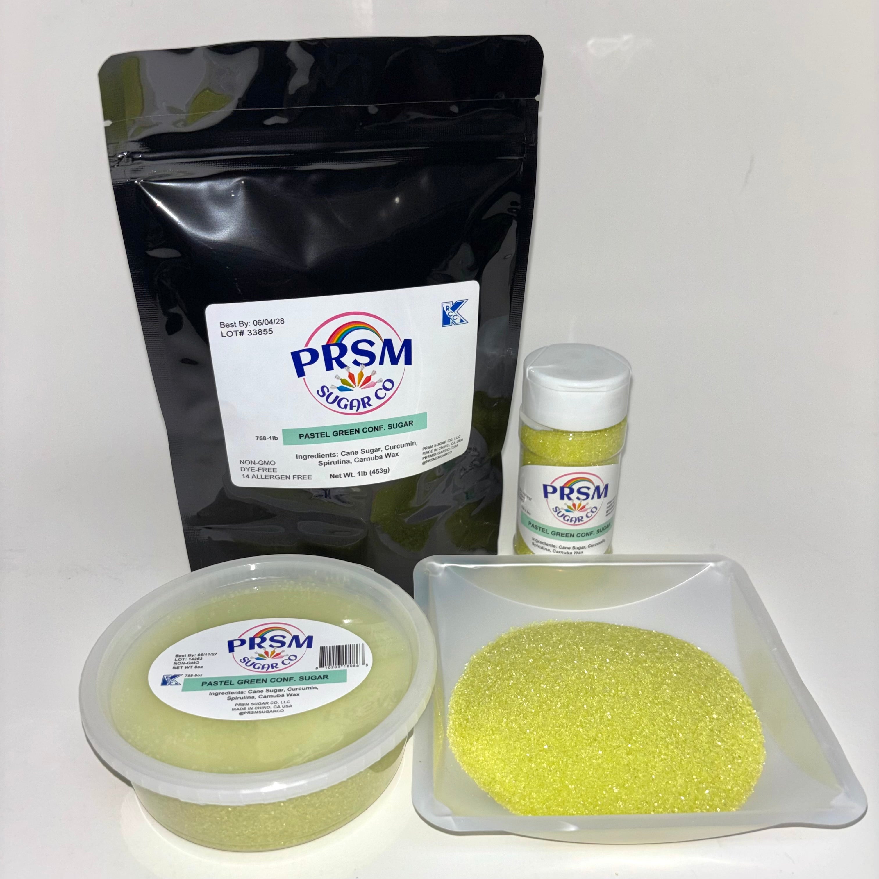 Pastel Green Confectioner's Sanding Sugar (Small Crystals)