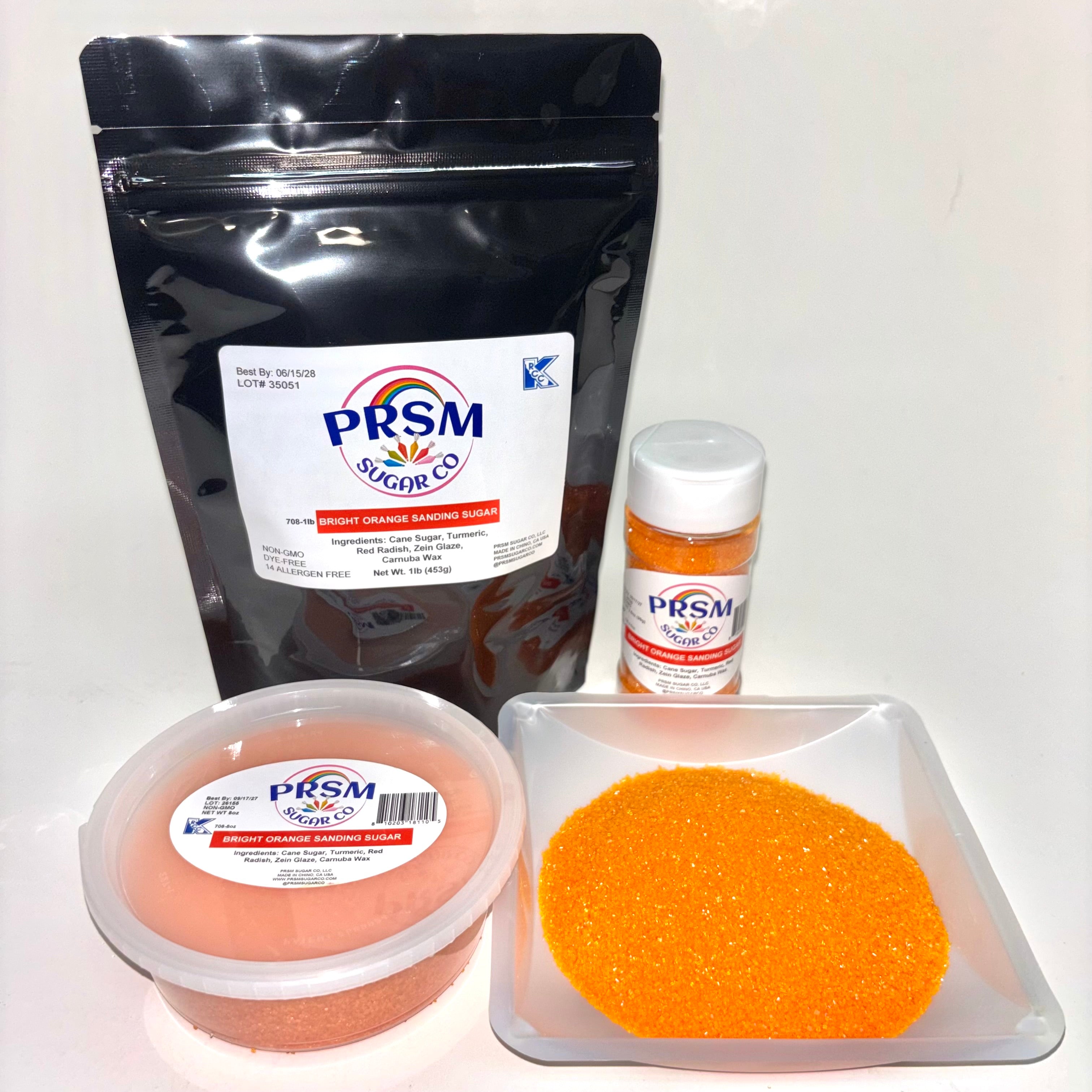 Bright Orange Special Sanding Sugar (Medium Crystals)